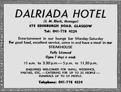 Dalriada advert 1976